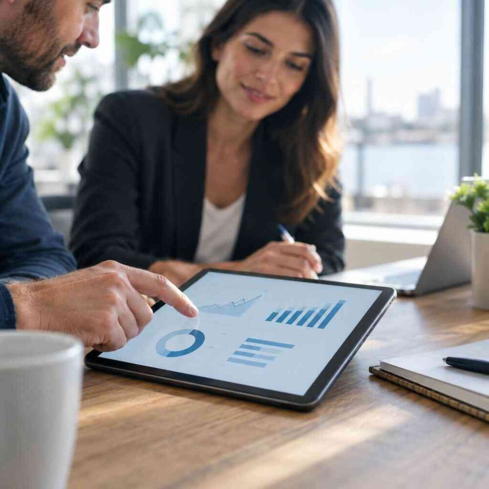 Website Ready Turn Visits Into Inquiries — digital marketing long island in a modern office